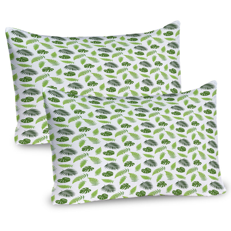 Ensemble de 2 taies décoratives Ambesonne Jungle Leaves Greenery