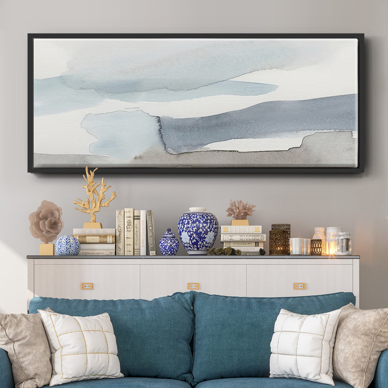 Coastal Tones II - toile encadrée, H 20 po x l 50 po
