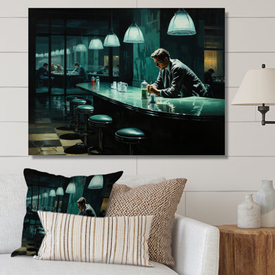 Masterpiece Nighthawks By Edward II On Canvas Print