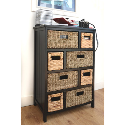 Erica Solid Wood 56cm W 8 - Drawer Chest of Drawers