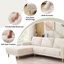 2-Piece 90" Upholstered L-Shaped Fabric Corner Sofa-2010216023
