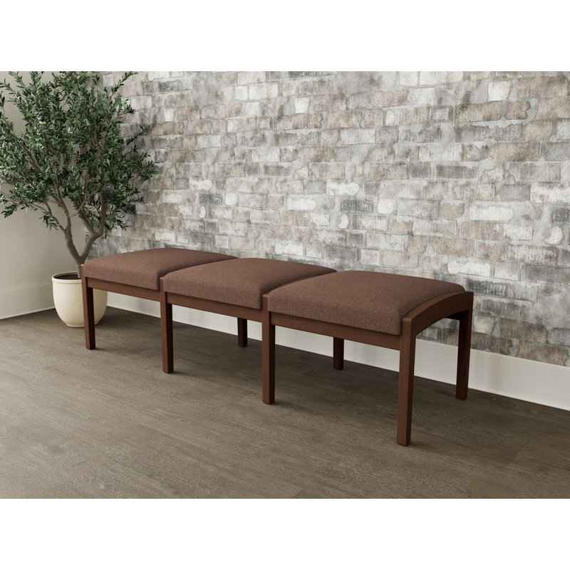 Banc en bois 3 places Lenox, Noyer Riftwood, Café Archetype