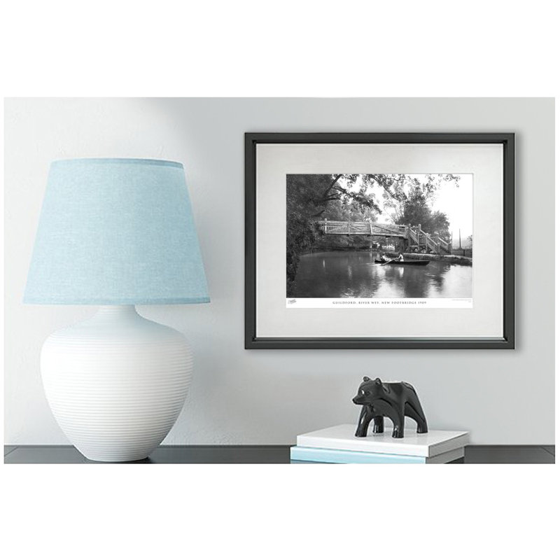 Guildford, River Wey, New Footbridge 1909 by Francis Frith - Single Picture Frame Print, 60cm H x 80cm W x 2.3cm D