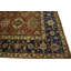 Tapis oriental tribal bleu marine / beige / rouille 9 pi x 11 pi 9 po Indo Karajeh