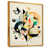 Toile avec cadre flottant or