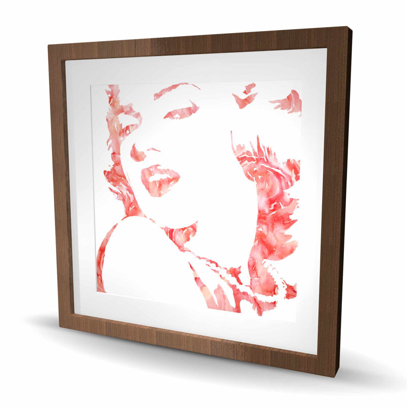 Glamour Marilyn Monroe - romantique rouge, reproduction encadrée, H 24 po x l 24 po
