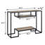 Table rustique en chêne et noir avec rangement supplémentaire - polyvalente pour la décoration intérieure de la console