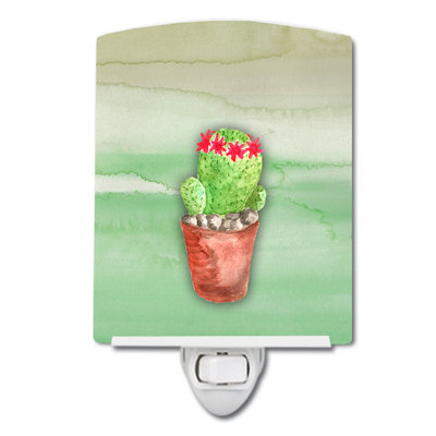 Cactus Ceramic Night Light