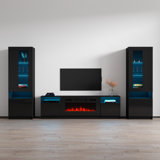 Delaine Entertainment Center for TVs up to 88" with Fireplace Included