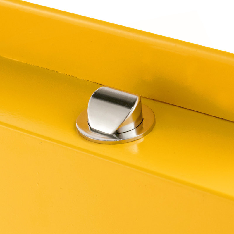 Armoire de sécurité pour liquides inflammables en acier laminé à froid 45 gallons, antidéflagrant 42,9 x 18,1 x 65,2 po avec 2 tablettes réglables et 2 portes manuelles à usage industriel, jaune