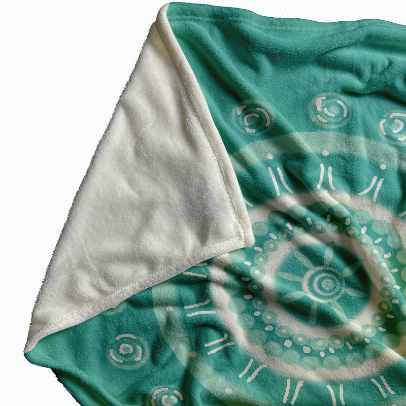 Schumaker Plain Weave / Muslin Throw Blanket, Teal
