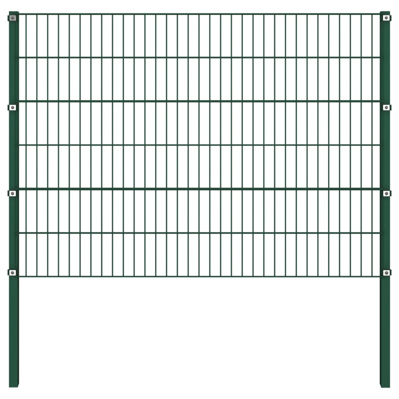 Maust 120cm H x 1560cm W Green Metal Fence Panels Included