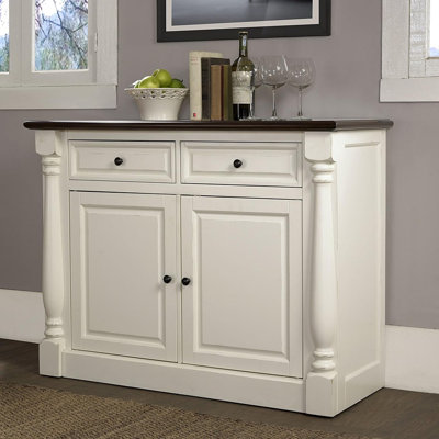Buffet avec rangement Shelby, blanc