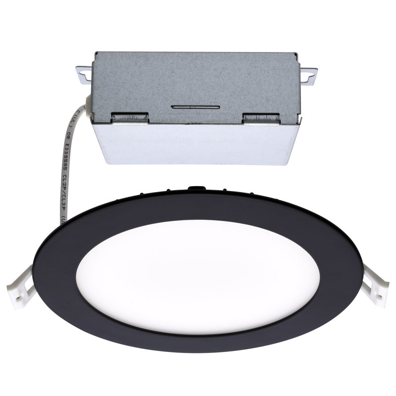 6'' Selectable Color Temperature 12 Watt Dimmable Air-Tight IC Rated LED Canless Recessed Lighting Kit
