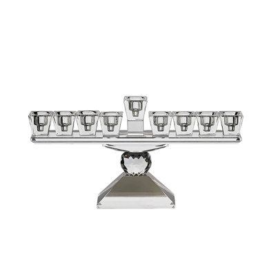 Menorah en cristal - Support à bijoux décoratif