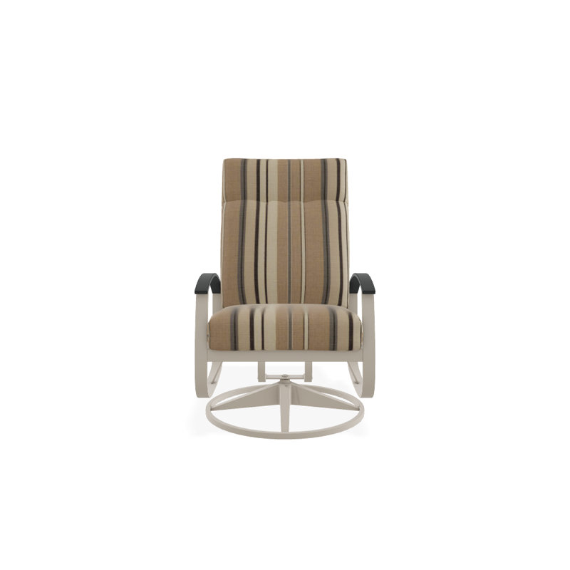 Belle Isle Outdoor Rocker Chair, Canvas Pacific Blue Sunbrella® Canvas, Gloss White, Classic Graphite P30