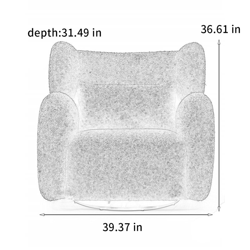 Modern pine swivel chair