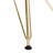 Bagimont Modern Plastic Dining Side Chair with Gold Eiffel Base-34183359