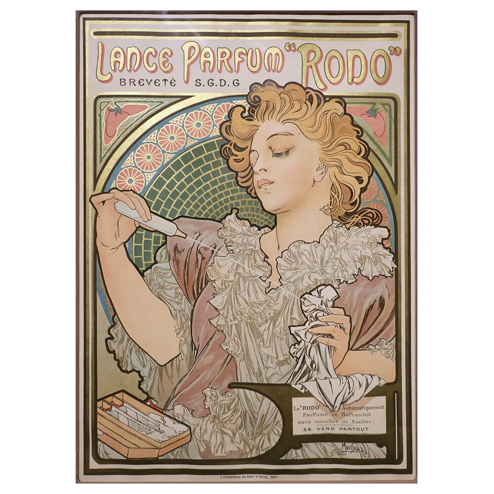 Leinwandbild Werbeplakat Lance Parfum "Rodo", Alphonse Mucha