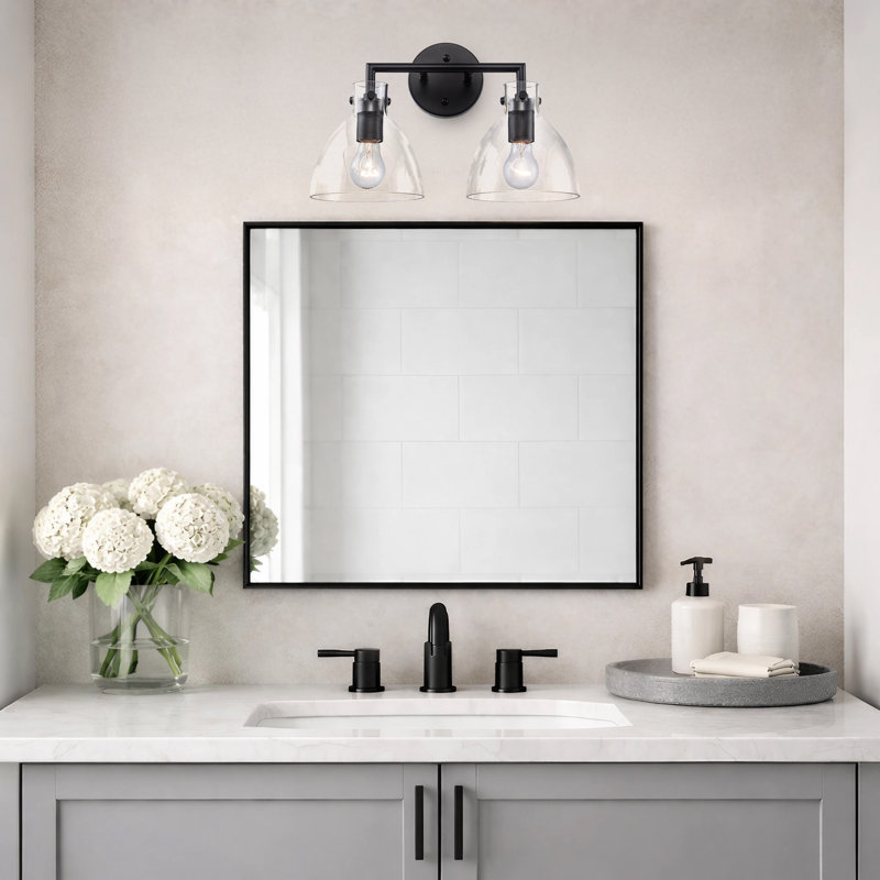 Martins 2 Light Dimmable Vanity Light, Black