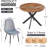 Small Kitchen Table Chairs Set Of 4, Round Pedestal Dining Table And Velvet Chairs-1326759385