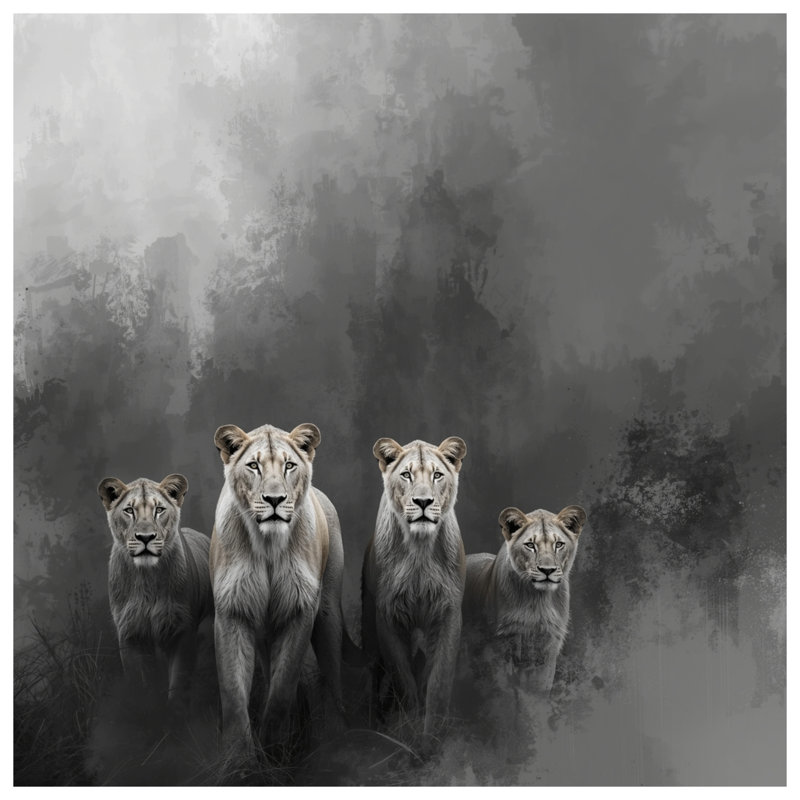 Lions Walking Forward Comforter, Twin