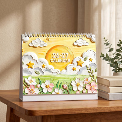 Double calendrier de bureau en papier adhésif