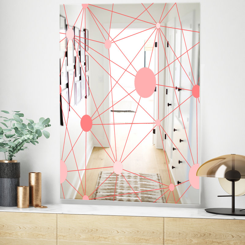 Circular Web 4 - Glam Mirror - Miroir décoratif moderne, H 39,4 po x l 29,5 po