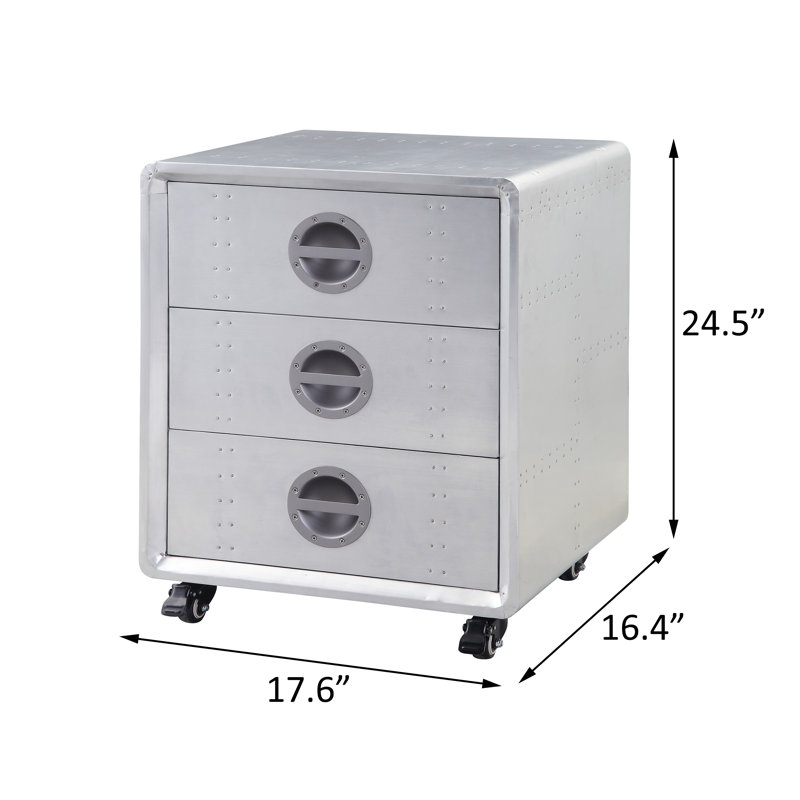17.6'' Wide 3 - Drawer Storage Cabinet