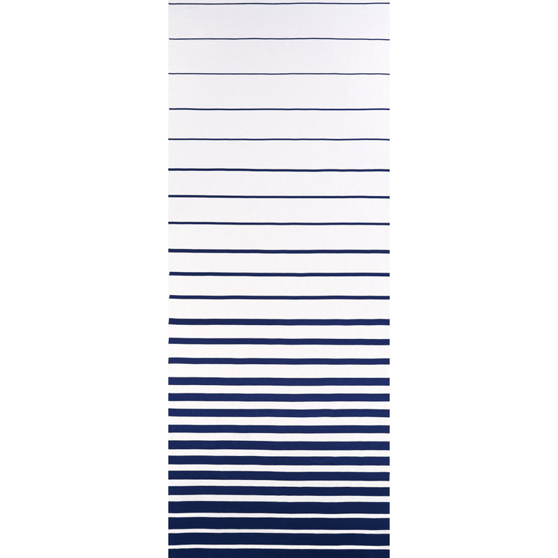 Tissu à panneaux Schumacher x Miles Redd, Bleu marine / ivoire