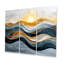 Ensemble de salon art mural jaune et gris audacieux au coucher du soleil II - Paysages abstraits-107212358-107212364