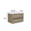 Meuble-lavabo mural en chêne brut et chêne brut de 30 po avec évier intégré en céramique avec trop-plein Gloria