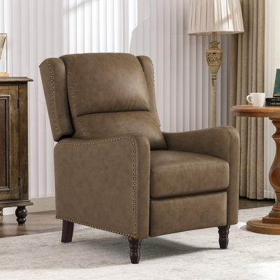 Archibaldo Genuine Leather Recliner by Lark Manor