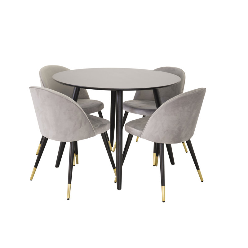 Micheal 4 - Person Dining Set, Light Grey