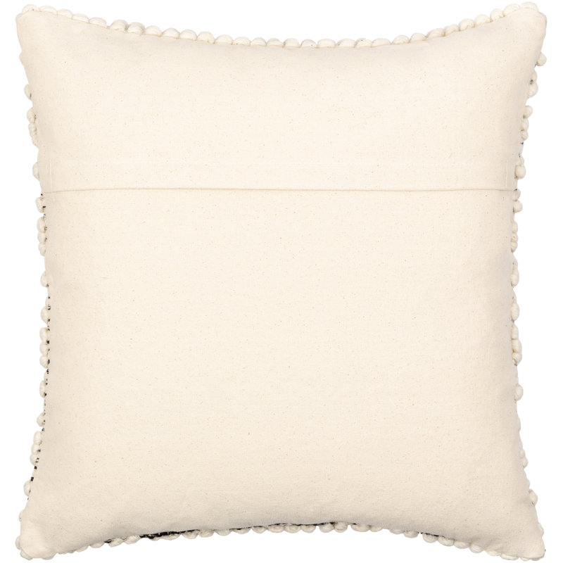 Hygge 20"x20" Square Geometric Cotton Wool Pillow with Down Insert