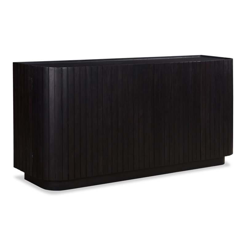 Povera 72'' W Solid Wood Sideboard, Black