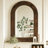 Elegant Arch Wall Mirror With Pine Wood Frame - Dark Brown Color, Versatile Wall-Mounted Or Leaning Design For Bedroom, Entryway, And Living Room Decor-244363422-244363410