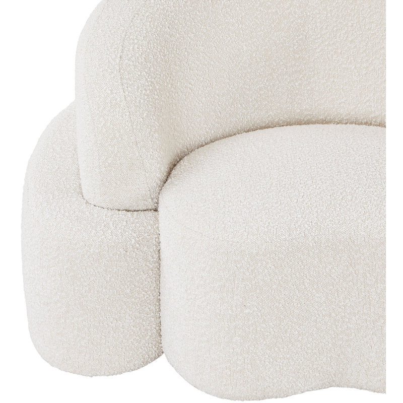 Hooda Upholstered 68'' Loveseat, Cream Boucle Fabric