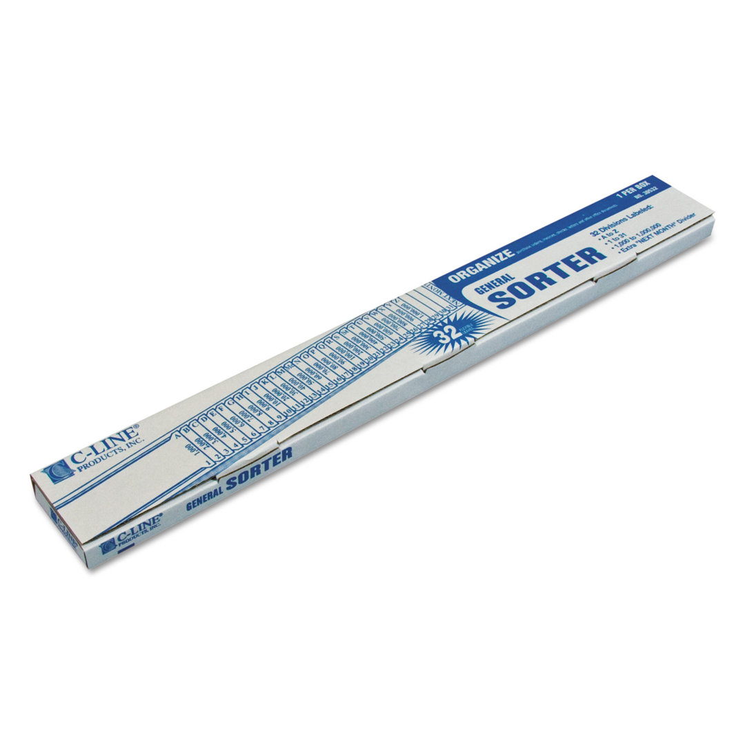 C-Line® Plastic Indexed Sorter PVC / Vinyl File Folder Sorters C-Line Products, Inc.