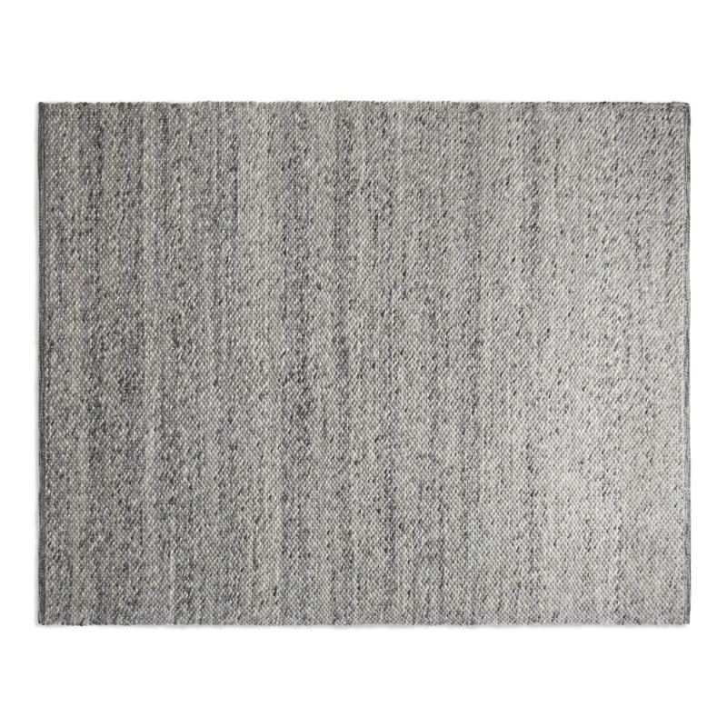 Sinder Wool Area Rug in Gray, Rectangle 8' x 10'