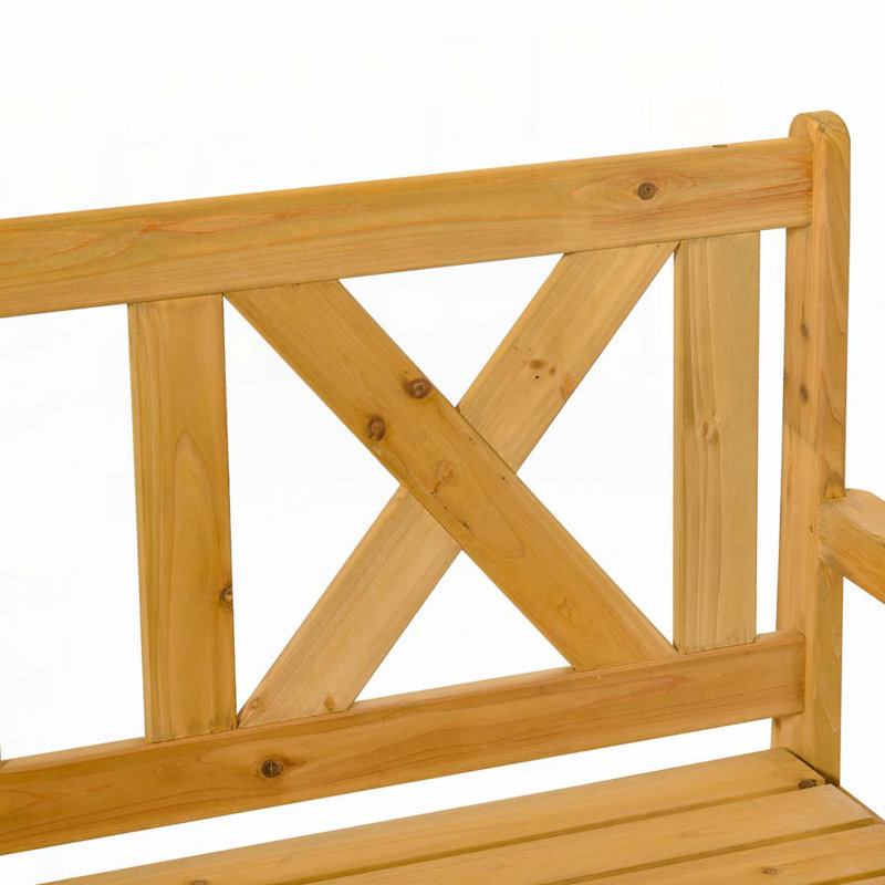Banc d'extérieur en bois avec boîte de rangement, Jaune