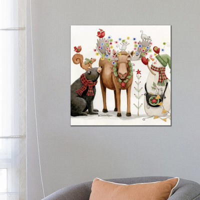 Lit Moose by Teresa Kogut - Wrapped Canvas Gallery-Wrapped Canvas Giclée