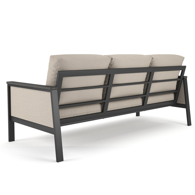 Townsend 80'' Wide Outdoor Patio Sofa with Sunbrella® Cushions, Cast Silver