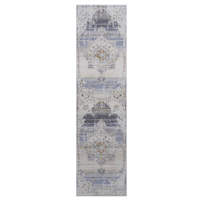 2X8 Medallion Runner Rug, Runner 2'2" x 8'