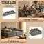 Rummy Modular L-Shaped Corduroy Sofa, High-Resilience Foam, No-Assembly Design for Flexible Comfort