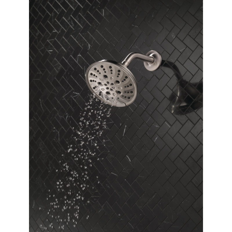 Rain Dual Shower Head with H2Okinetic Technology, Stainless