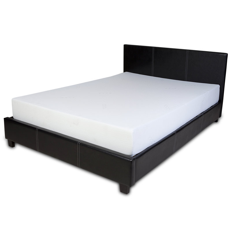 Upholstered Bed Frame, Small Double, Black