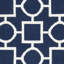 Tapis géométrique en laine / coton tissé à la main Rodgers - blanc / bleu-1510790898