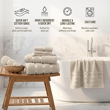 100% Cotton Mulit-Size Set, Beige