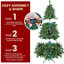 Arbre de Noël, 751 pointes en PVC, structure à charnières et support en métal - arbre des Fêtes contrôlé par application intelligente-1001768154